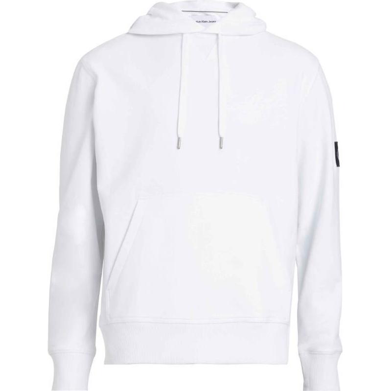 Calvin Klein White Hoodie with Logo Long Sleeve Pullover J30J323430-YAF