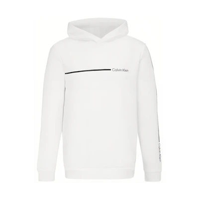 Calvin Klein White Hoodie with Print and Long Sleeves 40KC420