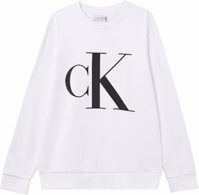 Calvin Klein 白色Logo長袖圓領衛衣 40JM937-540 Buy Calvin Klein 白色Logo長袖圓領衛衣 40JM937-540