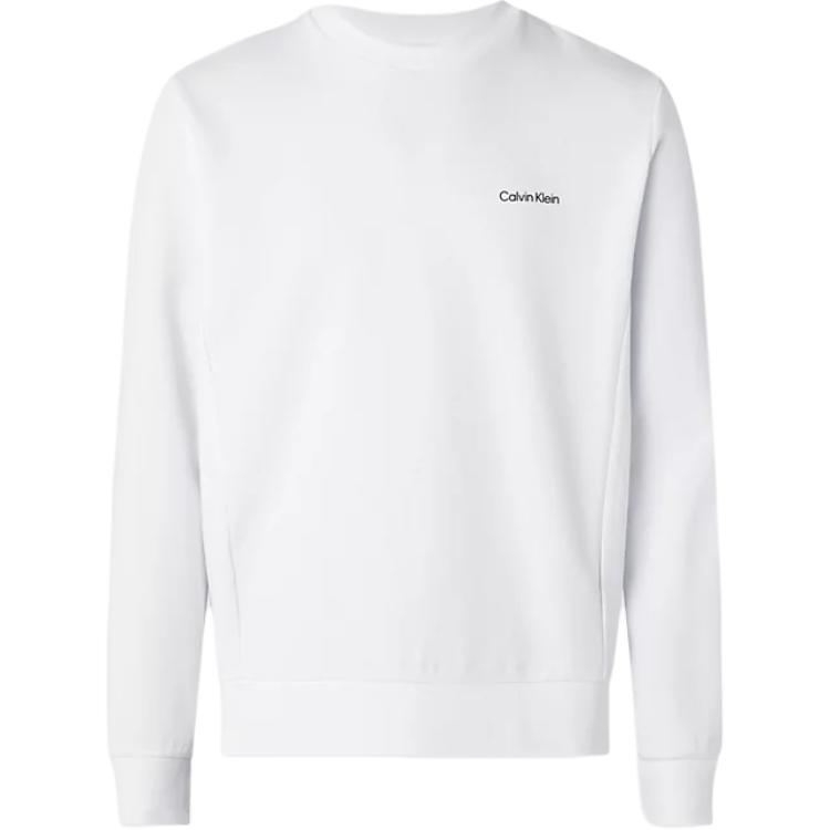 Calvin Klein White Logo Pullover Crewneck Sweatshirt K10K109926-YAF
