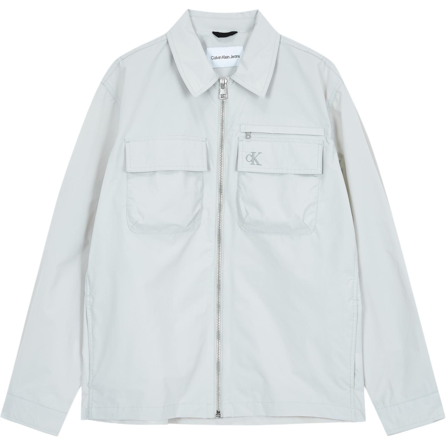 Calvin Klein White Minimalist Pocket Long Sleeve Jacket J325507-PC8