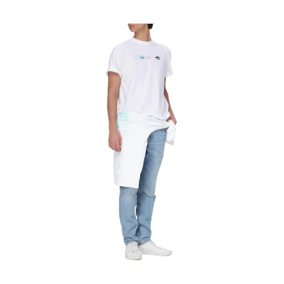 Calvin Klein White Oversized Hoodie with Print J30J325490-YAF