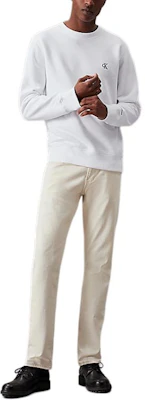 CK白色圆领印花标志卫衣 J30J314536-YAF Shop CK白色圆领印花标志卫衣 J30J314536-YAF