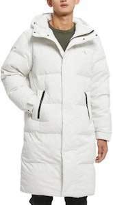 カルバン・クライン ホワイト 男女兼用 フード付き ロング ダウンジャケット J323237-PRF Lookbook カルバン・クライン ホワイト 男女兼用 フード付き ロング ダウンジャケット J323237-PRF