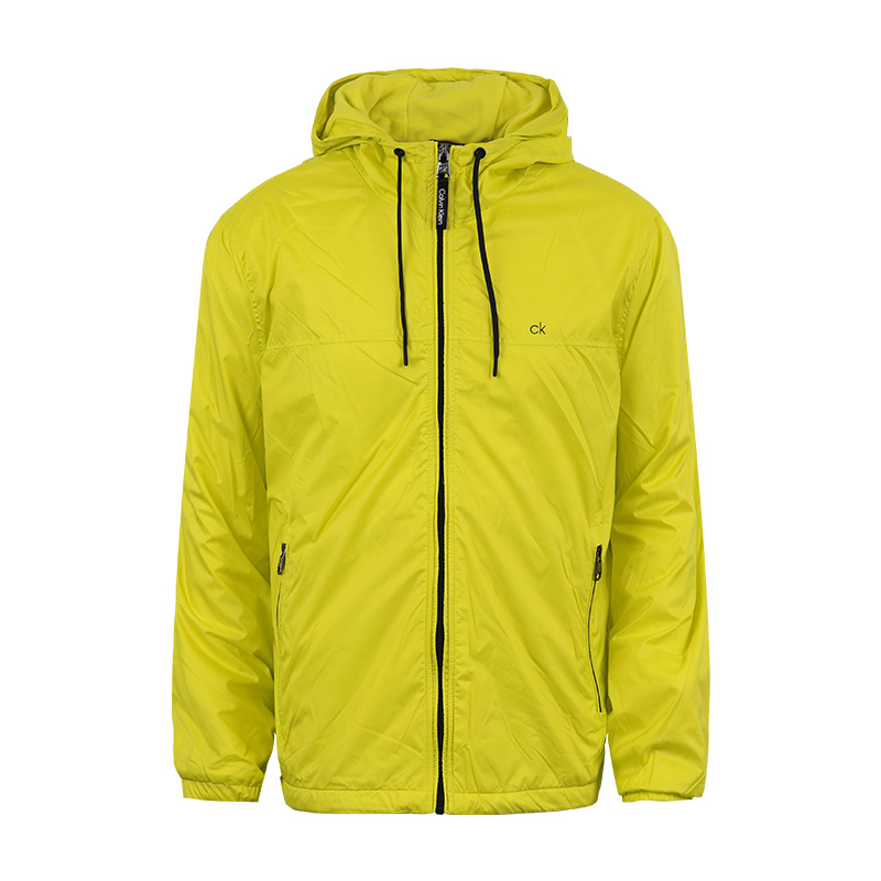 Calvin Klein Windbreaker Logo Zip Jacket Fluorescent Yellow CM234687-CTS