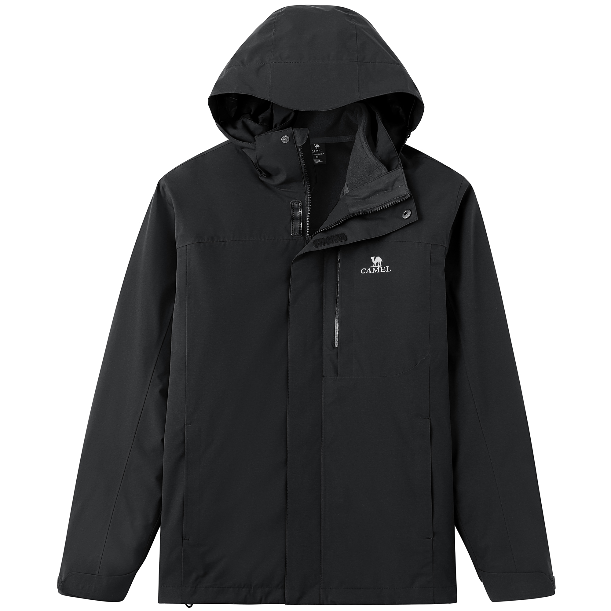 CAMEL 3-in-1 Outdoor Jacket Windproof Waterproof Warm Detachable Fleece Liner A1W231121