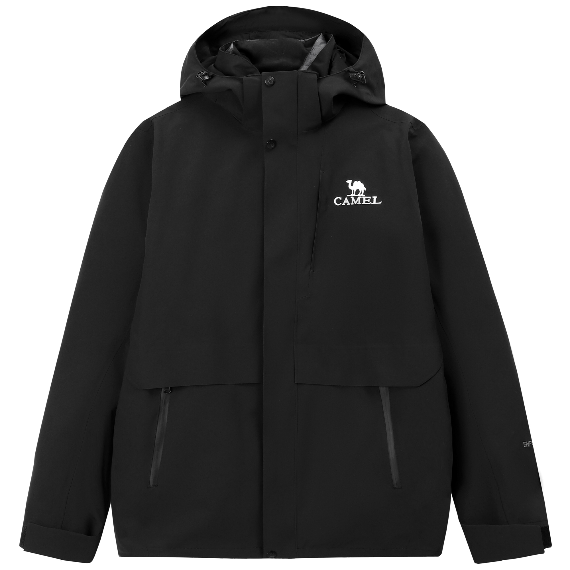CAMEL All-Weather 3-in-1 Outdoor Jacket with Down Inner, Phantom Black. A13CF00128