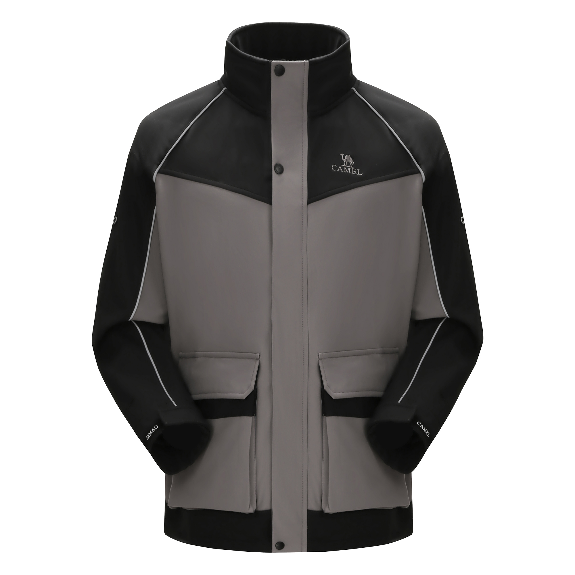 CAMEL All-Weather Colorblock Logo Outdoor Insulated Zip Jacket - AA12263647