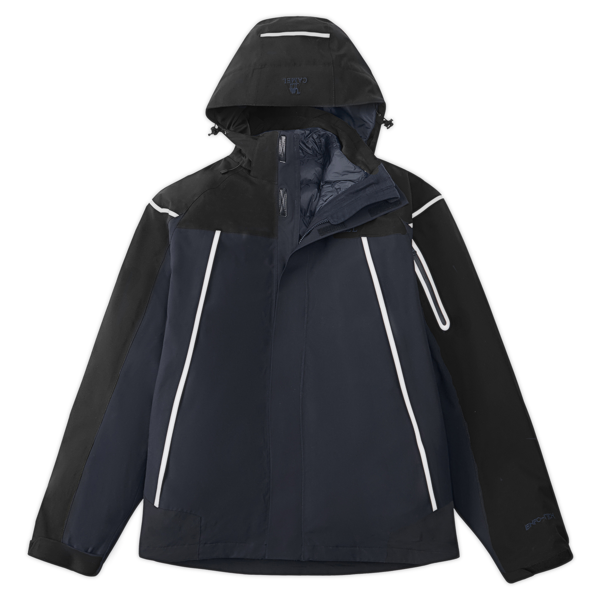 CAMEL All-Weather Series Colorblock 3-in-1 Waterproof Windproof Jacket - Men HK12240182