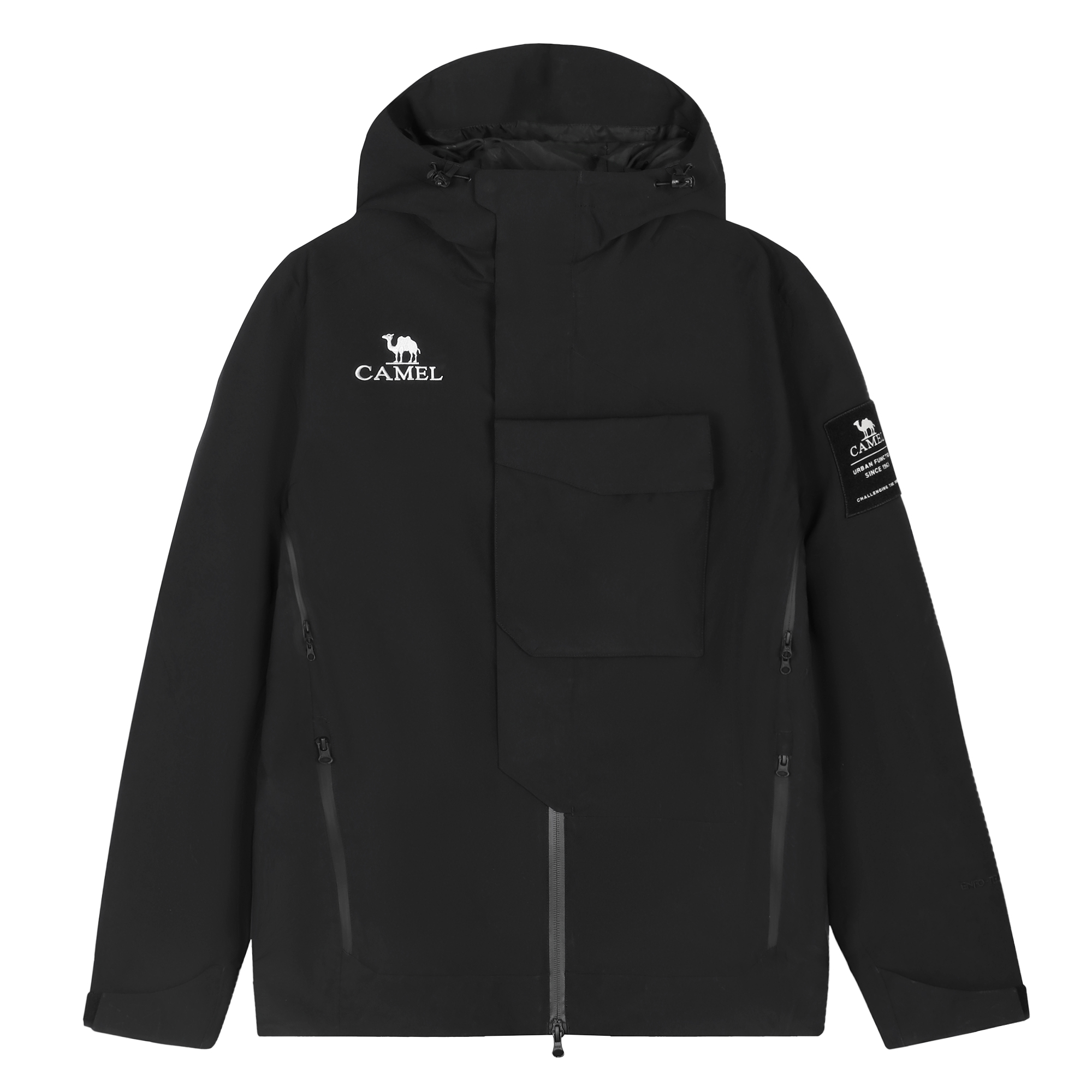 CAMEL All-Weather Waterproof Windproof Breathable Black Outdoor Jacket A13CATR066