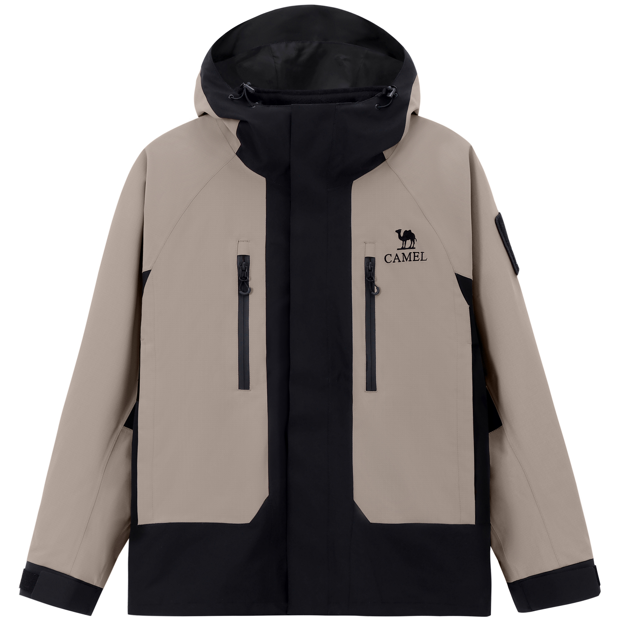 CAMEL Capsule Series Outdoor Waterproof Windproof Jacket with Detachable Fleece Liner A34CA45694