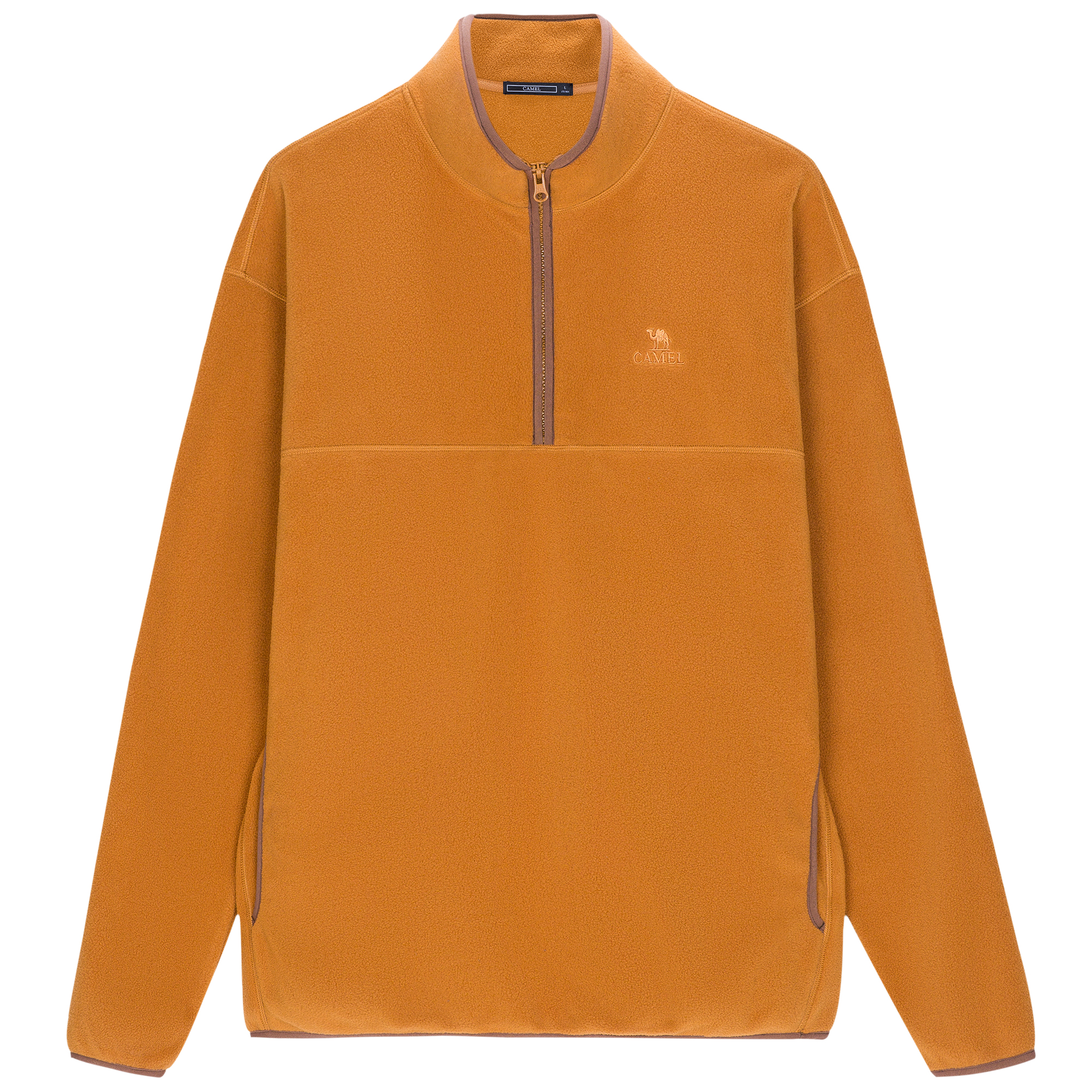 CAMEL City Function Series Solid Color Fleece Pullover Sweatshirt DBQ542034