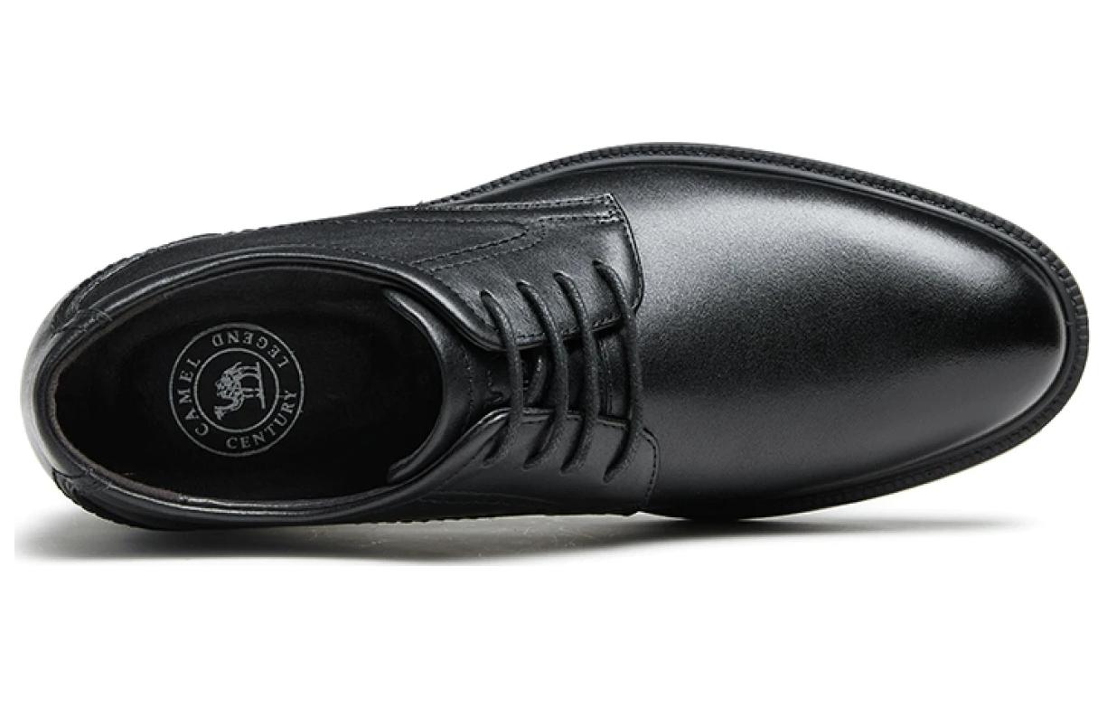 Lookbook 駱駝(CAMEL) 舒適防滑輕便 商務通勤 正裝皮鞋 男款 黑色