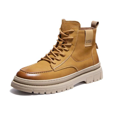 CAMEL CROWN 'British Style Fleece-Lined Short Martin Boots'
