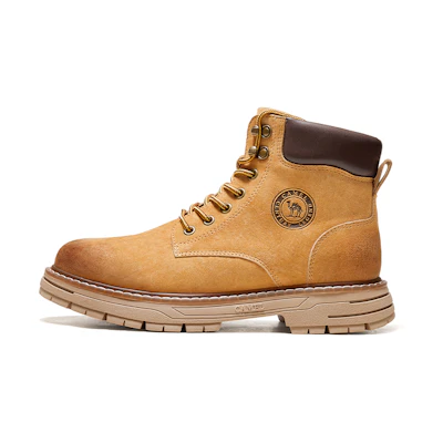CAMEL CROWN 'British Workwear Short Outdoor Boots - Yellow'