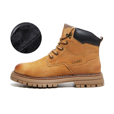 CAMEL CROWN Classic Short Boots 'Yellow Outdoor Velvet Lined'