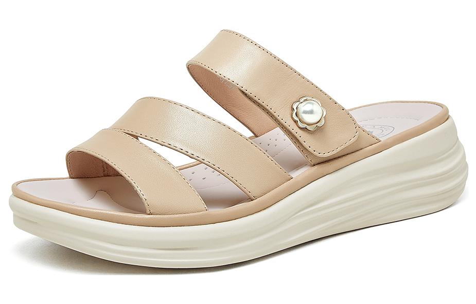 CAMEL CROWN Comfort Shock-Absorbing Durable Slip-Resistant One-Strap Slides 'Women's' L23M040007