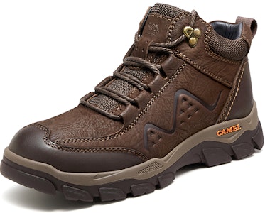 CAMEL CROWN Sepatu Mendaki Fleece Hangat High-Top Gunung G13W307083 1