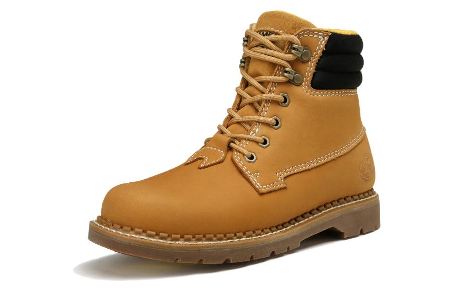CAMEL CROWN Mid-Top Martin Boots 'Leather Slip-Resistant Thick Sole'