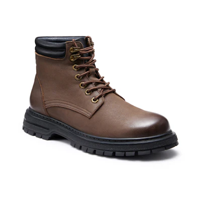 CAMEL CROWN Retro British Short Boot 'Brown Black'