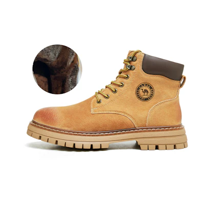 CAMEL CROWN Retro Classic Martin Boots 'Fleece-Lined Yellow'