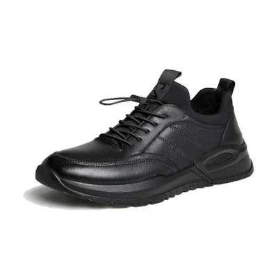 CAMEL CROWN Running Shoes Low Top 'Black Shock-Absorbent Slip-Resistant Warm'