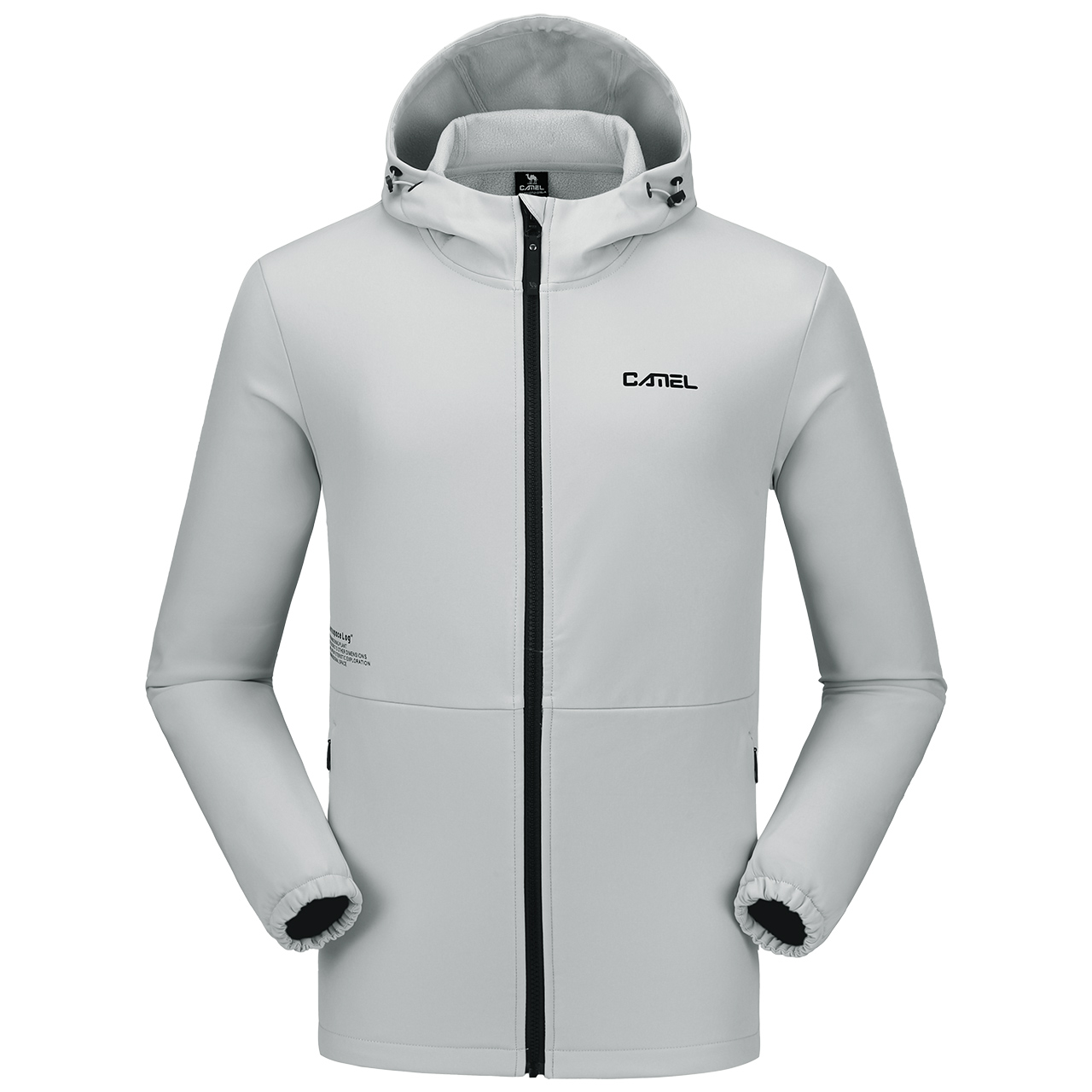 CAMEL Insulated Fleece Hooded Jacket Unisex - Space Gray A9W117115