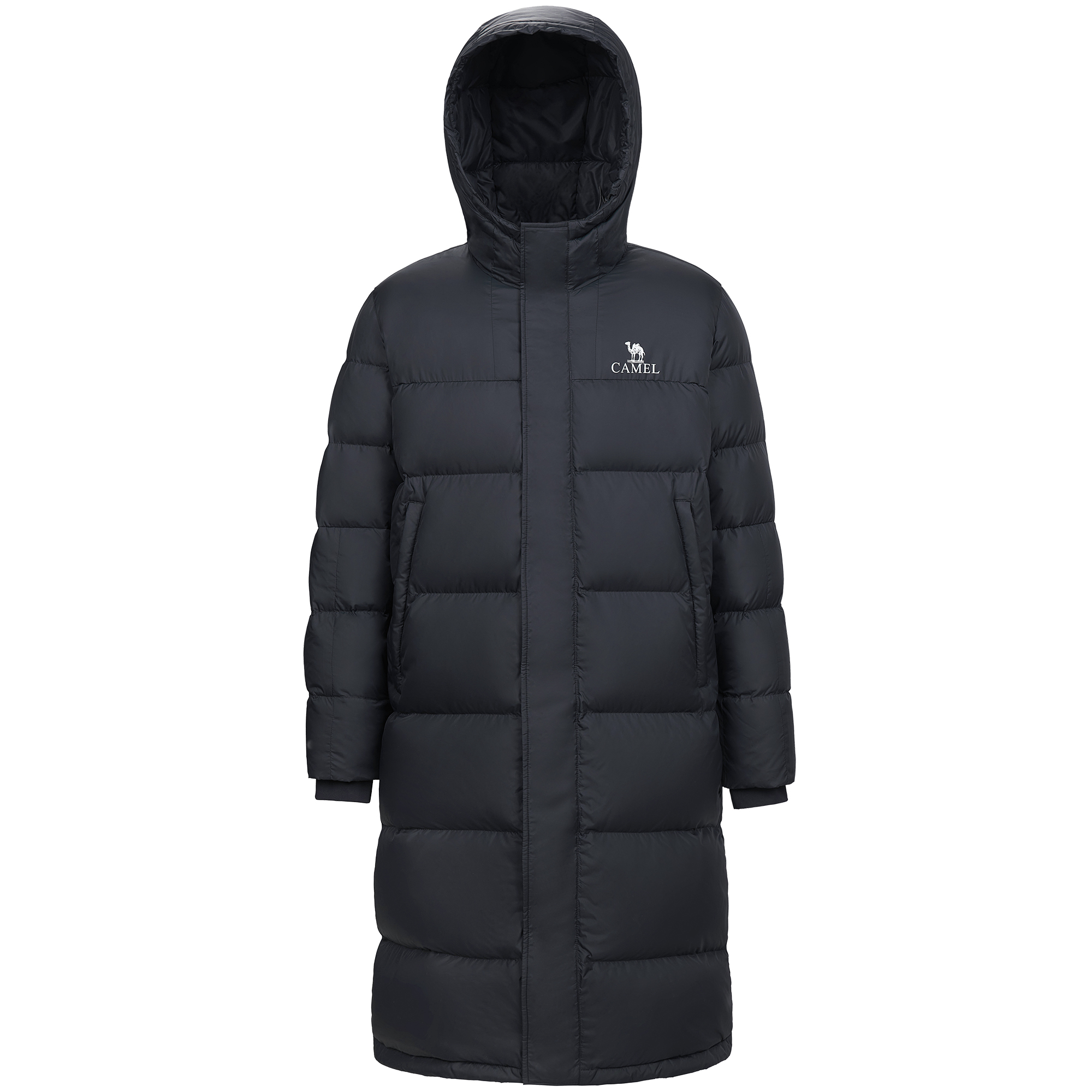 CAMEL Outdoor Long Down Jacket - Waterproof, Windproof & Warm Unisex Hoodie M33CAPN114