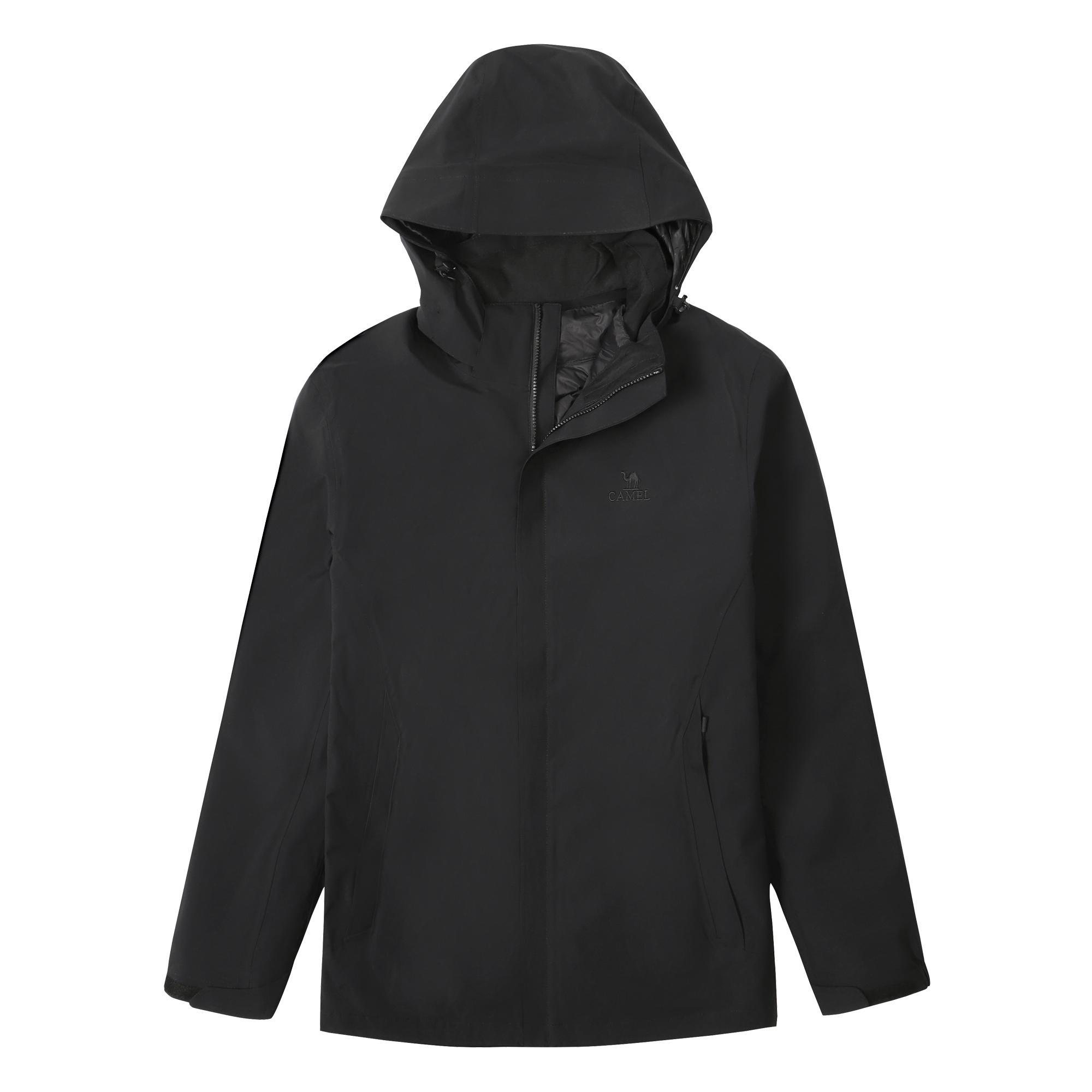 CAMEL Outdoor Waterproof 3-in-1 Jacket with Detachable Down Liner for Men 1W1A46015