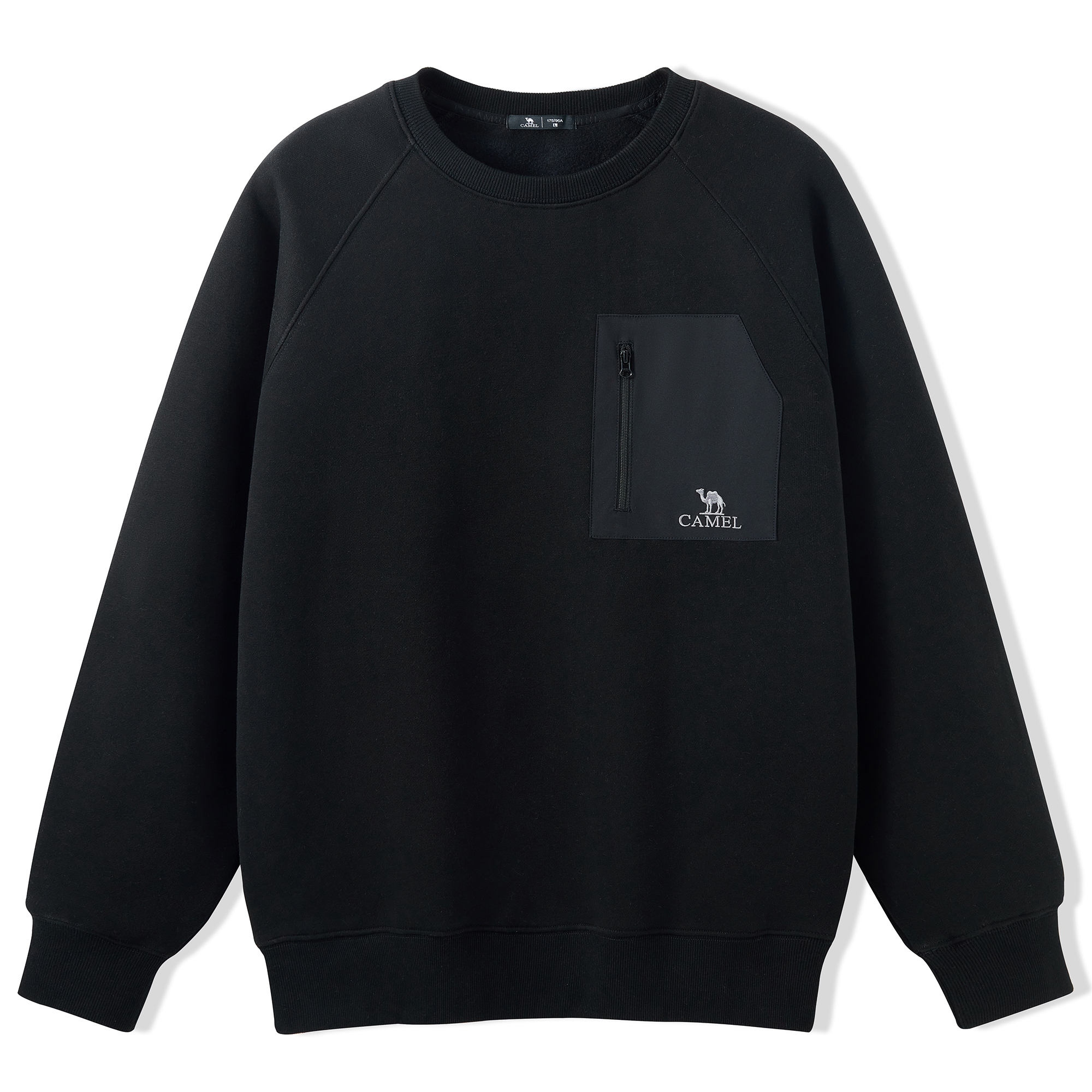 CAMEL Urban Fleece Pullover Soft Stretch Sweatshirt with Pocket Design M14CA5E670