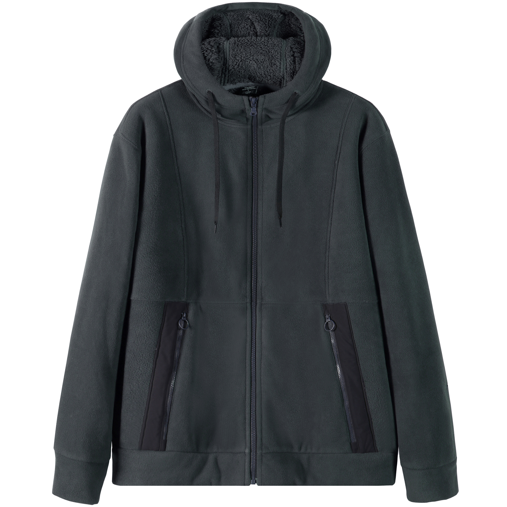 CAMEL Urban Fleece Zip Hoodie - Warm, Solid Color, Cold-Resistant JC12263690