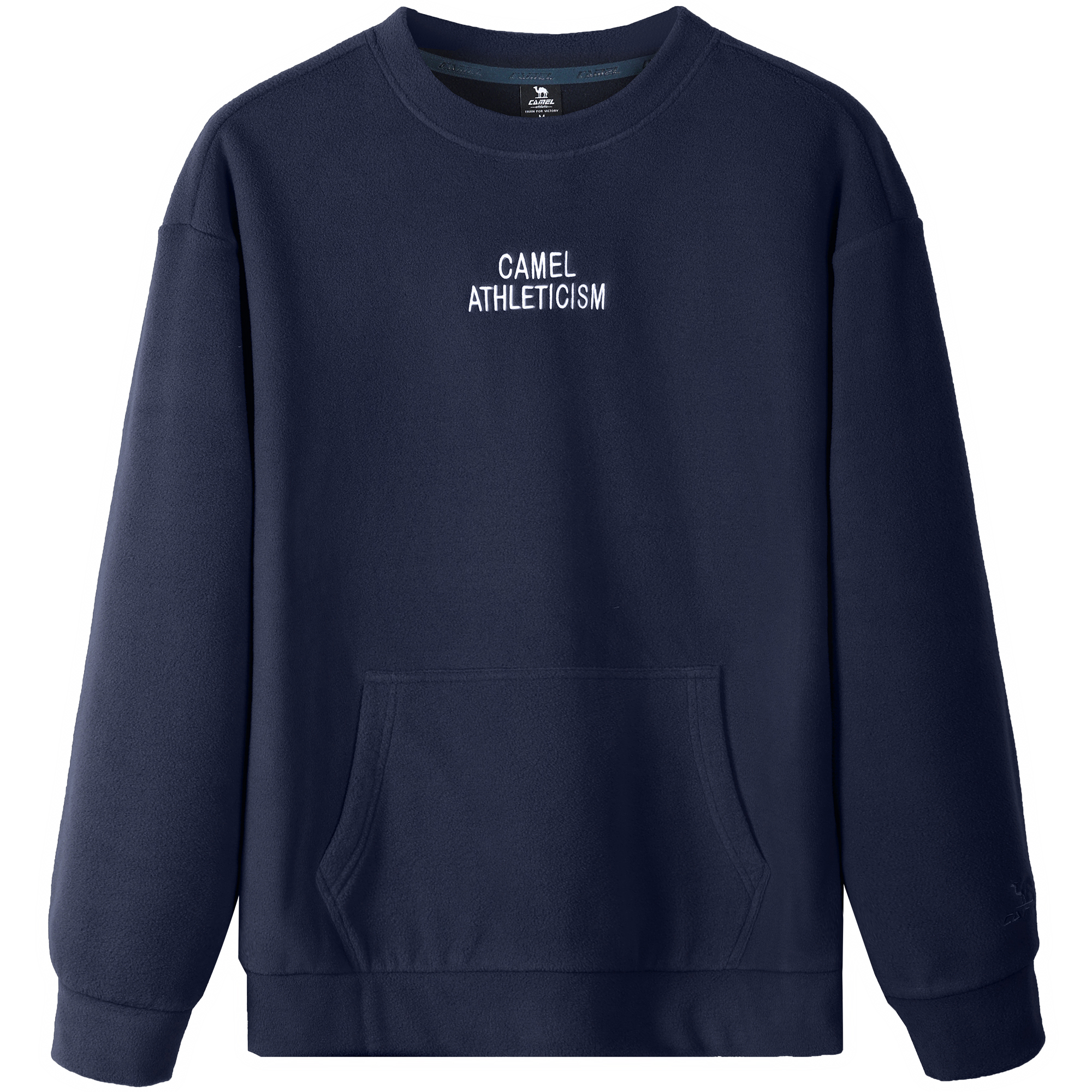 CAMEL Urban Function Oversized Fleece Crewneck Sweatshirt Unisex Anti-Static. J34CZ00608