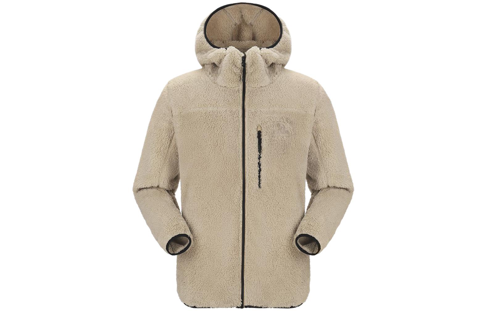 CAMEL Urban Functional Coral Fleece Reversible Hooded Jacket for Men AA32263763