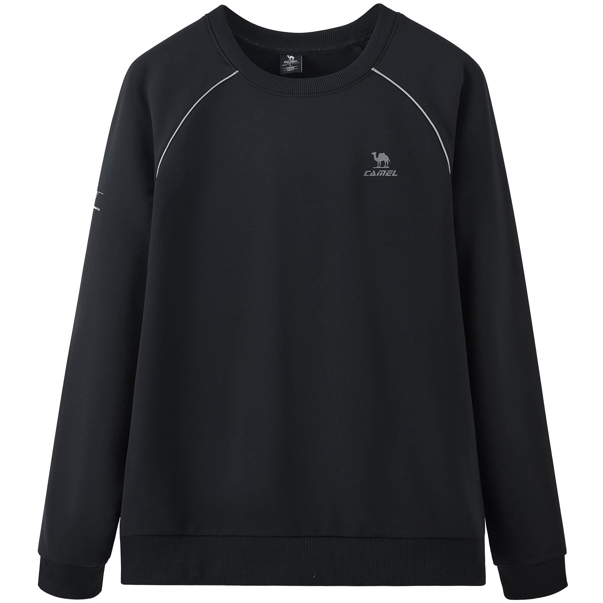 CAMEL Urban Functional Crewneck Long Sleeve Sweatshirt Unisex Casual Basic Pullover. C33CAY6041