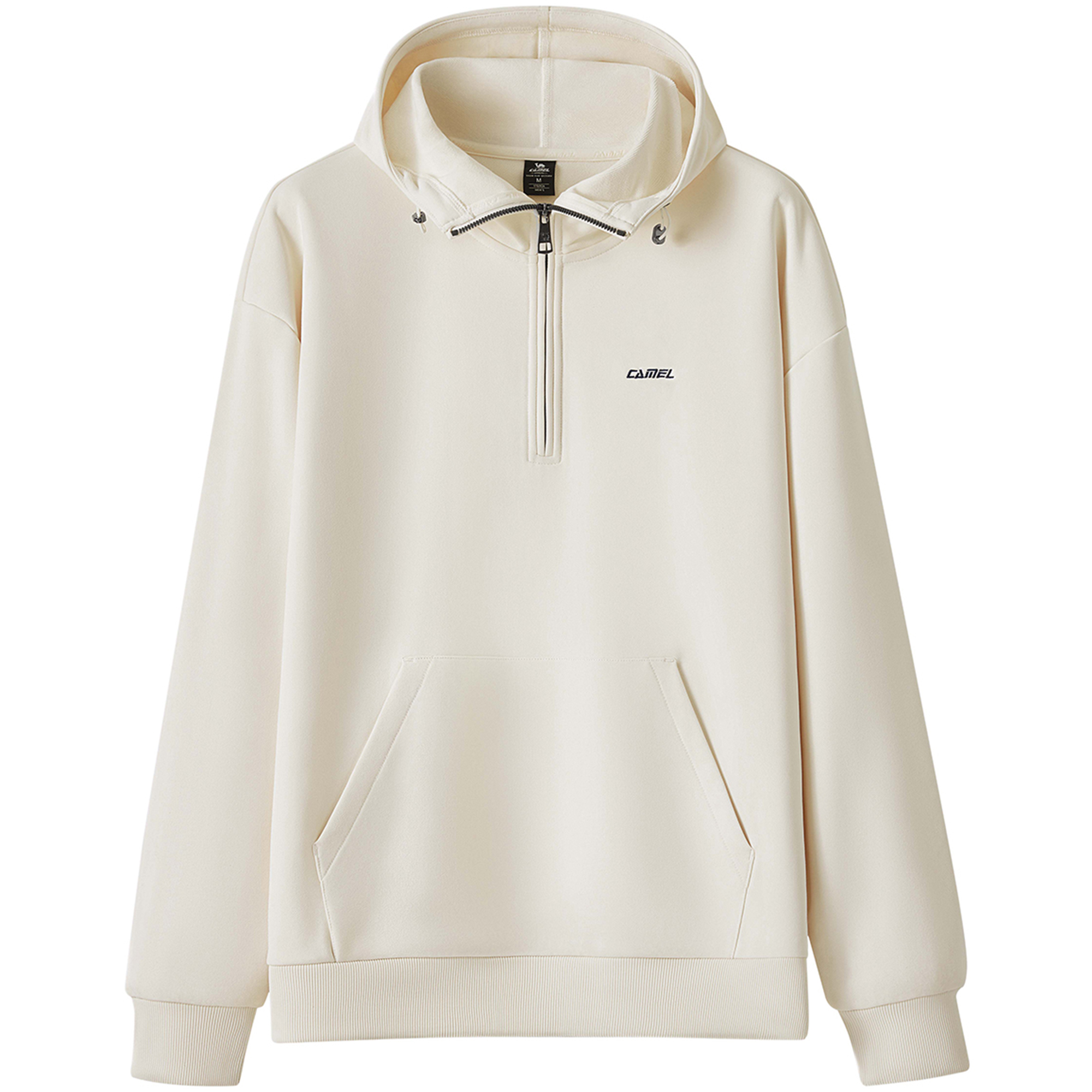 CAMEL Urban Utility Series Half-Zip Pullover Hoodie with Pocket Unisex. C33CARG008
