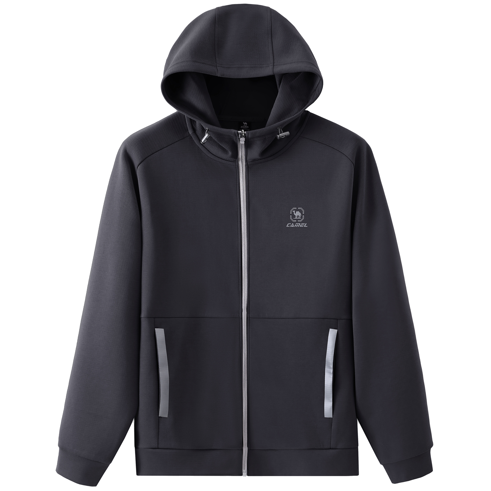 CAMEL Urban Utility Series Solid Color Logo Hooded Jacket Casual Wear J33CABH042