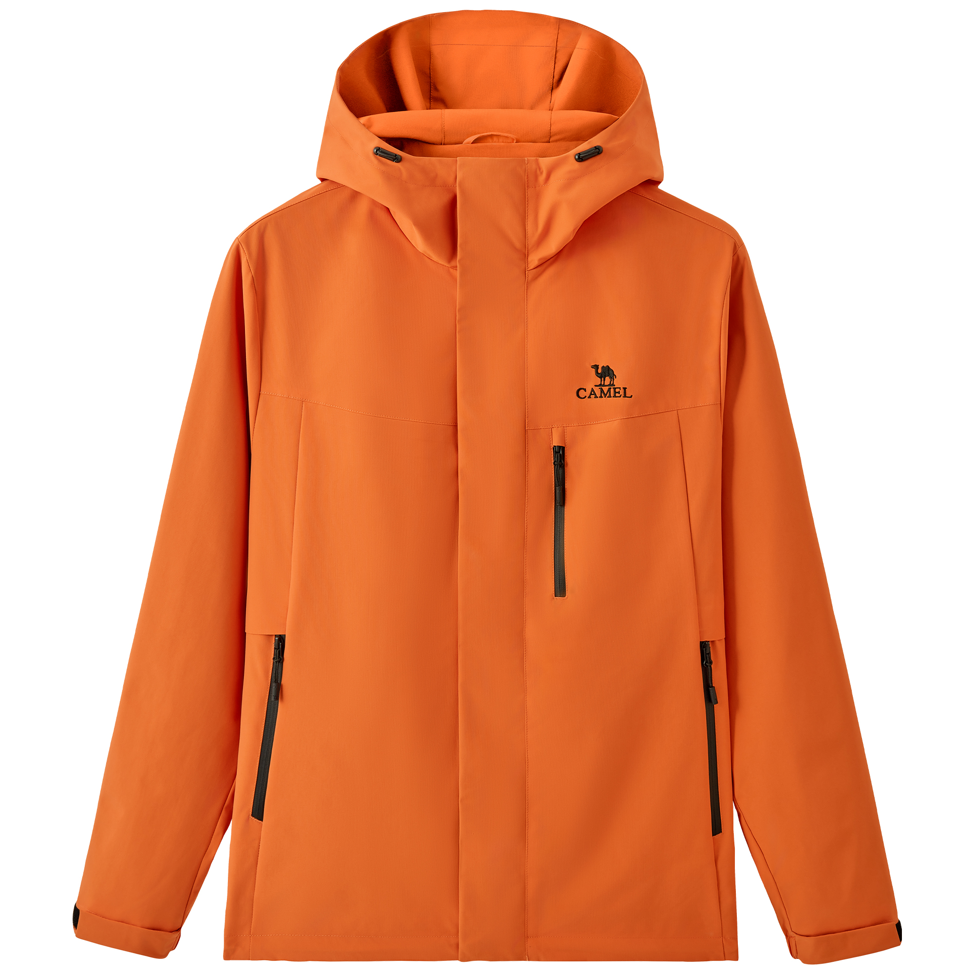 CAMEL Water-Resistant Windproof Hooded Fleece Jacket with Anti-Static Lining M14CS01668