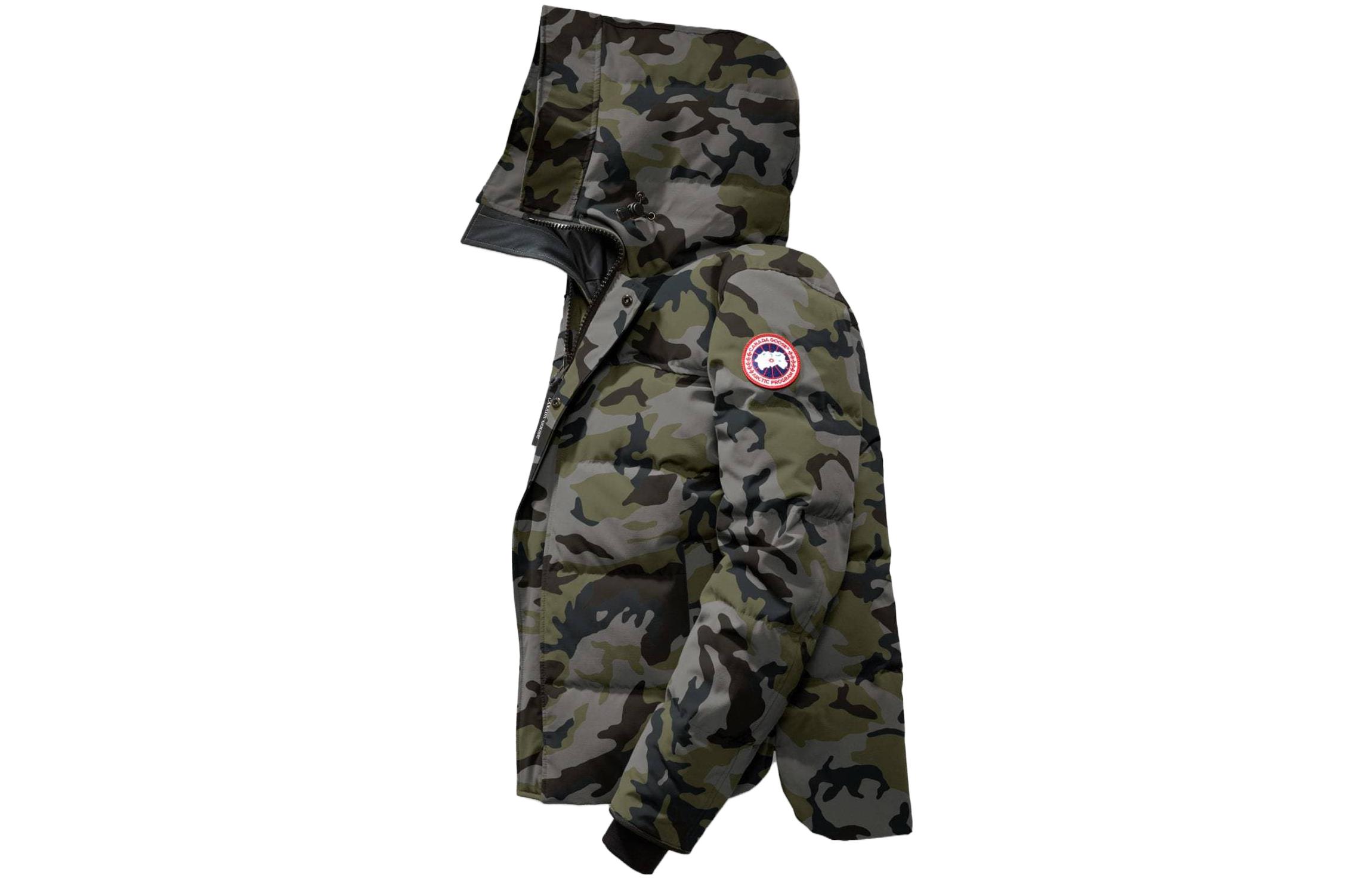 Order Canada Goose 迷彩標誌綠色長袖羽絨派克大衣 3804MP-831
