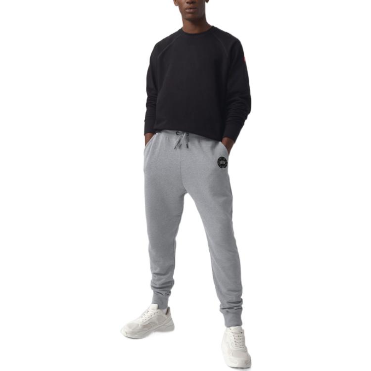 Shop Canada Goose Logo 運動長褲 淺灰色 Heather 7402MB-717