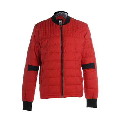 Canada Goose Red Solid Color Stand Collar Jacket. 1121680M23036