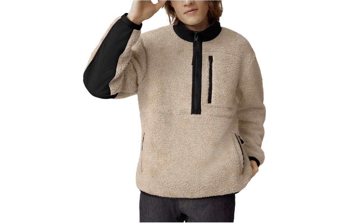 Canada Goose  Two-Tone Casual Cashmere Sweater Light Khaki Brown. 7053M1-950