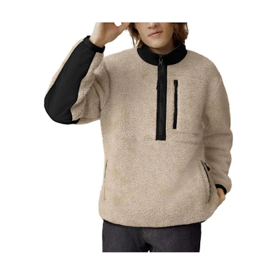 Canada Goose Two-Tone Casual Cashmere Sweater Light Khaki Brown. 7053M1-950