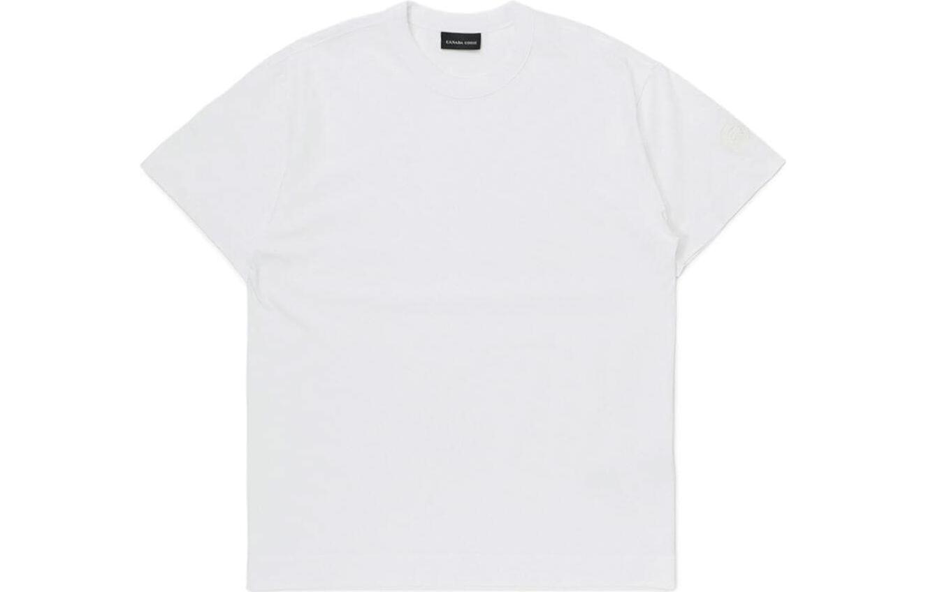 Order Camiseta Blanca de Manga Corta Cuello Redondo Fit Suelto Canada Goose. 1401MW-25