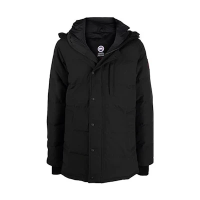 Canada Goose Black Down Puffer Jacket with Logo Patch and Hood CG3805MT-61