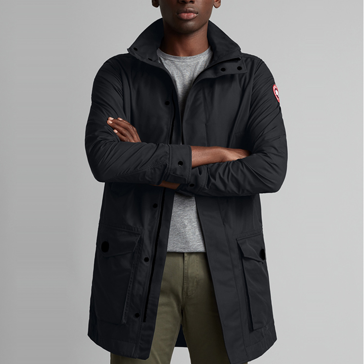 Canada Goose Black Hooded Multi-Pocket Patchwork Casual Long Sleeve Jacket 2409M-61 圖 3