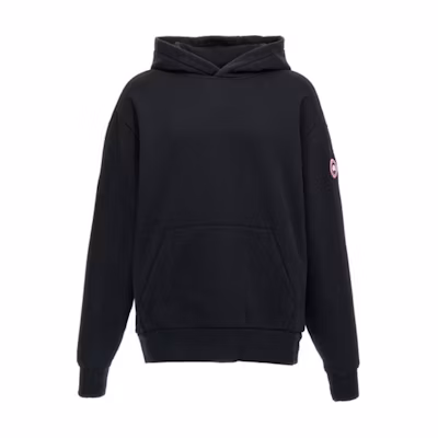 Canada Goose Black Hoodie with Logo Patch 7480M5-161