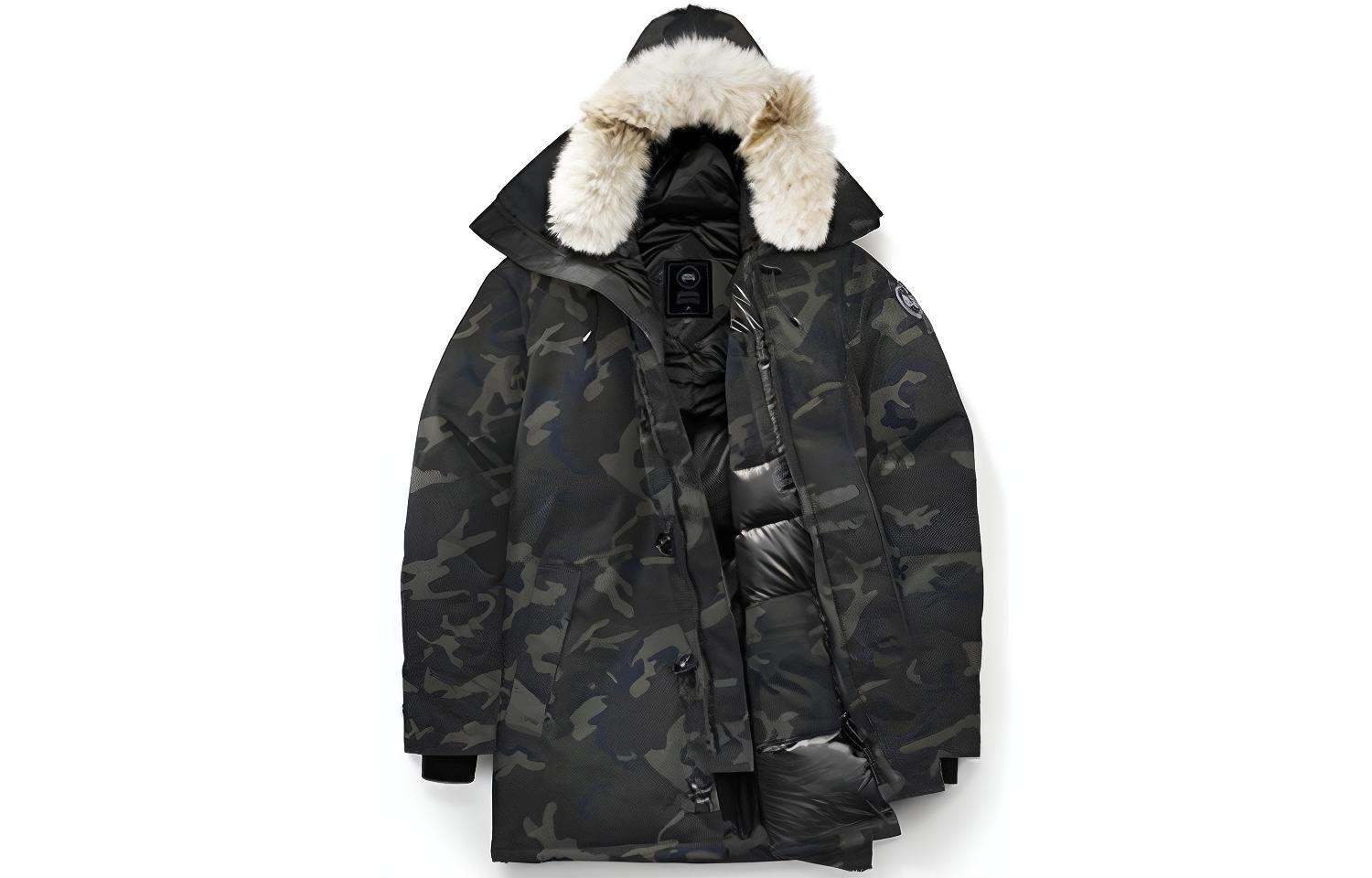 Canada Goose Black Label Chateau Parka Mid-Length Down Jacket Black Camo Unisex 3426MB-510