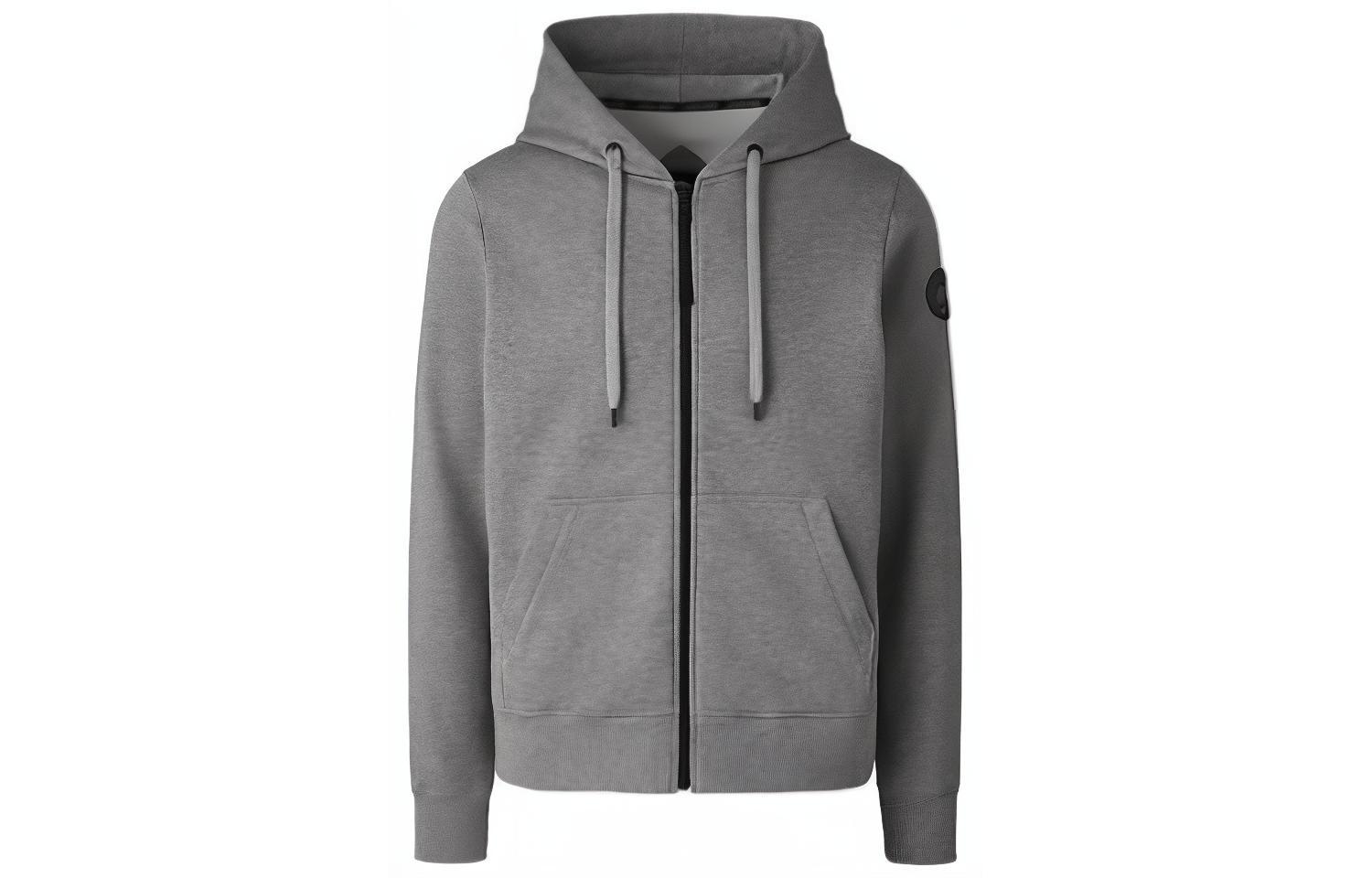 Canada Goose Black Label Huron FW22 Logo Full-Zip Hoodie Grey (). 7401MB-717