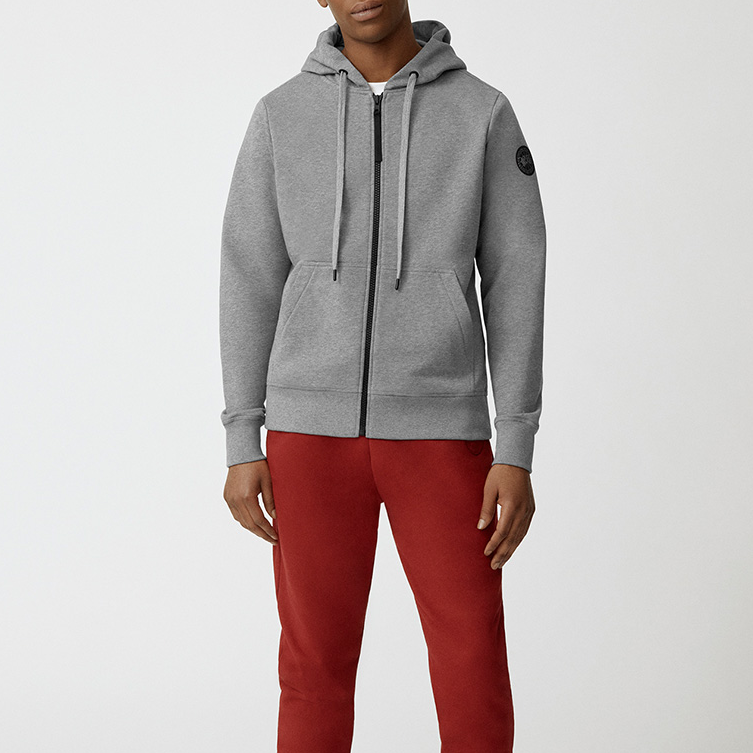 Canada Goose Black Label Huron FW22 Logo Full-Zip Hoodie Grey (). 7401MB-717 圖 3