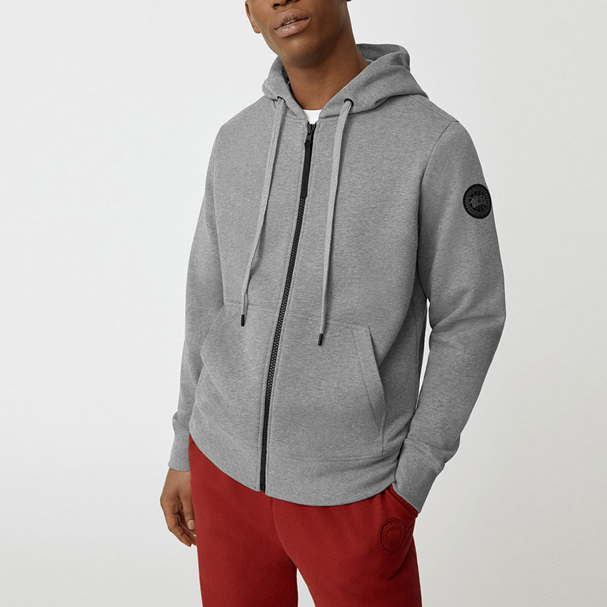 Canada Goose Black Label Huron FW22 Logo Full-Zip Hoodie Grey (). 7401MB-717 圖 5